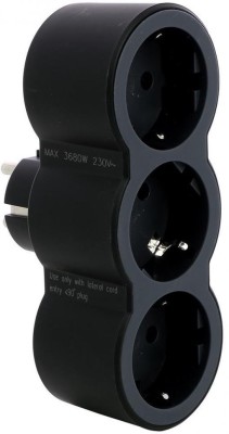 Bloc priza tripla standard 2P+T 16A neagra Legrand 694519 foto