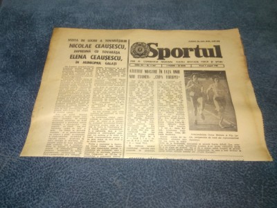 ZIARUL SPORTUL 9 AUGUST 1985 foto