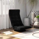VidaXL Scaun de podea pivotant, negru, catifea