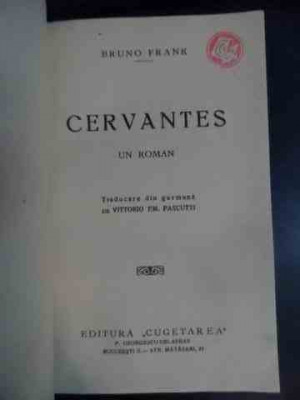 Cervantes-un Roman - Bruno Frank ,540653 foto
