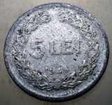 Moneda Romania 5 Lei 1948 RPR, KM#77, 23mm, 1.5g Aluminiu
