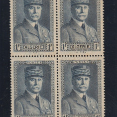 Algeria 1941-Militar,Maresalul Petain,bloc 4,dant.MNH,Mi.DZ 173