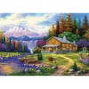 Puzzle 1000 piese Jad Sunset On The Mountains, puzzle adulti, carton, multicolor, dezvolta abilitati, 68 x 48 cm