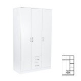 Cumpara ieftin Dulap Miami 120x205 cm alb-alb