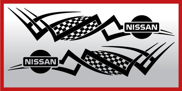 Set 2 buc. stickere portiere TRIBAL - NISSAN