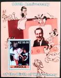 Cumpara ieftin Angola 2002 Walt Disney, aniversare 100 ani Lady Diana, Bloc nestampilat