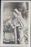 Fotografie tip Carte Postala, Romanca din Saliste imbracata in costum popular, perioada interbelica