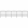 VidaXL Gard de grădină cu v&acirc;rf tip suliță din oțel 892,5x200 cm, negru