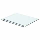 Set 2 Rafturi Sticla Gossi 40 x 25 cm Transparente, Grosime 8mm, Capacitate 15kg
