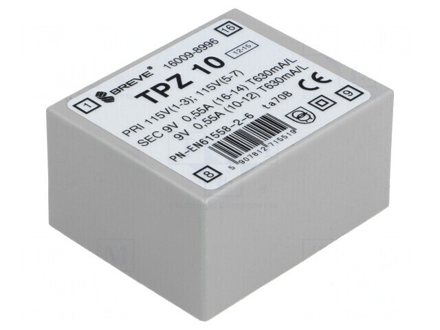 Transformator Alimentare 10VA 115/230VAC 9V PCB