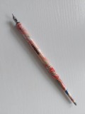 Toc de Scris Vintage Harlekin &ndash; Marmorat, 18 cm, Peniță Metalică Interschimbabilă, Instrument Caligrafie Retro, Obiect Colecție / Cadou