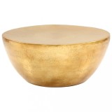 Cumpara ieftin Măsuță de cafea, alamă, 70 x 30 cm, aluminiu bătut cu ciocanul