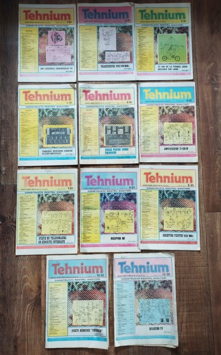 T- Lot 11 buc. Revista Tehnium 1981 - nr. 1 - 10, 12