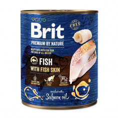 Brit premium by Nature Conservă cu pește &amp; piele de pește 800 g