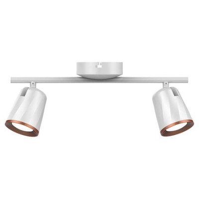 Lampa led montaj perete 2x6w 4000k alb neutru - alb foto