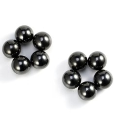 Magneti sferici ceramici antistres, bila neagra lucioasa, set 10 bucati, diametru 18 mm