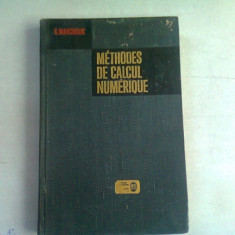 METHODES DE CALCUL NUMERIQUE - G. MARCHOUK