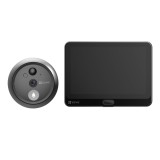 Vizor video cu sonerie smart / inteligent EZVIZ CS-HP4(2WPFBS), monitor 4.3 inch, Wi-Fi, FullHD 1080P, acumulator 4600mAH, slot card SD