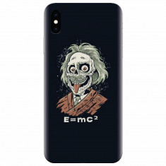 Husa silicon pentru Apple Iphone X, Albert Einstein Caricature