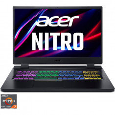 Laptop Gaming Acer Nitro 5 AN517-42 cu procesor AMD Ryzen™ 7 6800H pana la 4.70 GHz, 17.3 Full HD, IPS, 144Hz, 16GB, 512GB SSD, NVIDIA® GeForce RTX™ 3