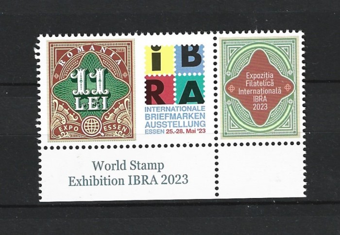 ROMANIA 2023 - EXPOZITIA FILATELICA IBRA 2023, VINIETA 2, MNH - LP 2419