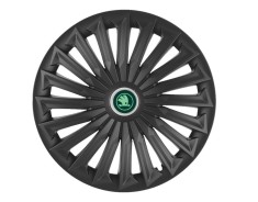 Set 4 capace roti pentru Skoda Nou Verde, model Joy Black, R15