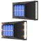 Set 2 lampi de perete, 6 LED, incarcare solara, alb cald, 15W