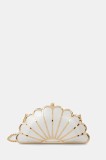 Aldo poșetă ARIELCLUTCH culoarea alb, 14009193