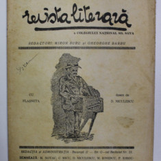 REVISTA LITERARA A COLEGIULUI NATIONAL SFANTUL SAVA , ANUL VII , NR.2 , DECEMBRIE , 1932