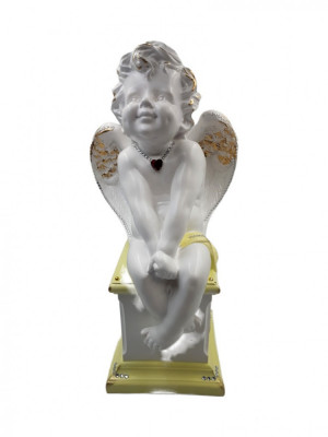 Statueta decorativa, Inger, Alb, 45 cm, DV70-3S foto