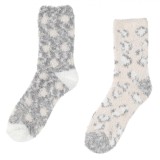 șosete Damă Woman Essente, Model Animal Print, Set 2 Perechi, Culoare Ecru și Gri