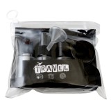 Cumpara ieftin Set de containere de calatorie si accesorii 7 in 1, Negru
