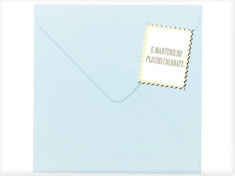 Plicuri patrate colorate invitatii/felicitare. Plicuri bleu baby 130x130mm EM130BABYBLUE foto