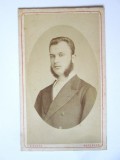 Fotografie pe carton 106 x 65 mm Franz Duschek-Bucuresci circa 1880, Alb-Negru, Romania pana la 1900, Portrete