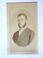Fotografie pe carton 106 x 65 mm Franz Duschek-Bucuresci circa 1880
