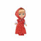 Papusa copii 3-7 ani Masha and the Bear 12 cm Masha in rochie rosie