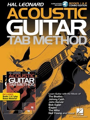 Hal Leonard Acoustic Guitar Tab Method - Combo Edition: Books 1 &amp;amp; 2 with Online Audio, Plus Bonus Material foto