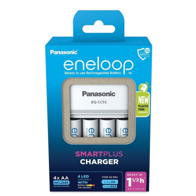 Incarcator Smart &amp;amp; Quick Eneloop Panasonic include 4x AA (R6) 2000mA K-KJ55MCD40E foto