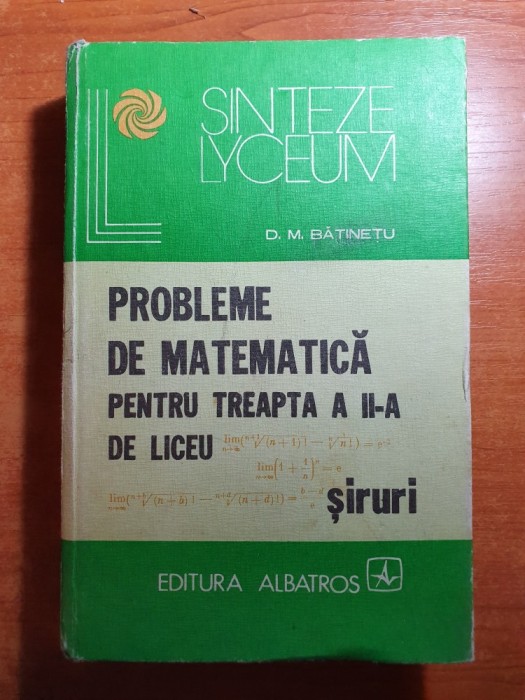 probleme de matematica pentru treapta a 2-a de liceu din anul 1979