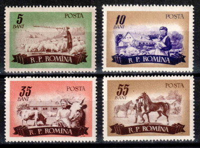Romania 1955, LP 400, Zootehnie, seria, MNH! foto