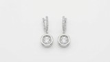 Cumpara ieftin Cercei Drop din Argint 925 Crystal Solitaire Orbit, cu Zirconiu