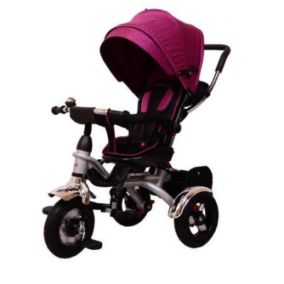 Tricicleta pentru copii Lux Trike cu scaun pivotant la 360 grade, mov foto