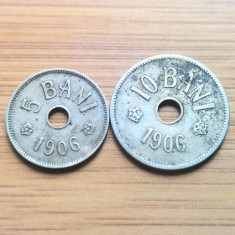 Moneda Romania Lot 5 si 10 bani 1906