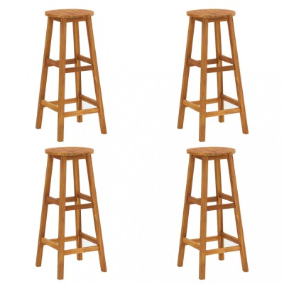 Gossi taburete de bar, 4 buc., lemn masiv de acacia foto
