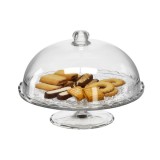 Platou tort/prajituri, bol si capac din sticla, 29x25 cm, JollyMag, DIO8041