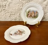 2 FARFURIOARE VECHI DIN PORTELAN FIN- DECOR CU INGERASI D16CM