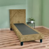 Pat Milano Premium din Lemn Masiv - 80&times;200 cm Maro / Pat