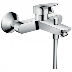 Baterie baie cada Hansgrohe Logis,montare pe perete,suprafata cromata-71400000