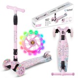 Trotineta copii pliabila, reglabila, roti luminoase, Vento Unique, 3+ ani, pana la 50 kg, Kidwell