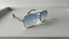 Ochelari Soare Barbati Aurii Albastru Degrade Andrew Tate Style Protectie UV400 Husa Laveta